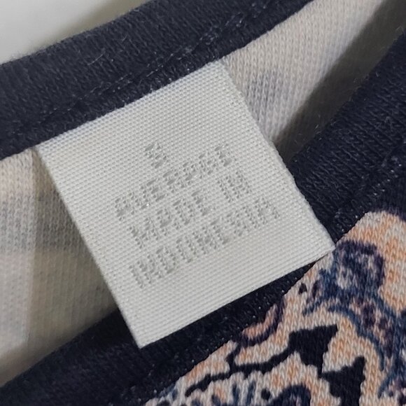 New York & Co Women's SZ S Fit and Flare Print Dress Pockets Navy Sleeveless - Picture 4 of 11